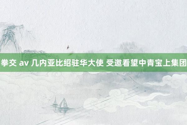 拳交 av 几内亚比绍驻华大使 受邀看望中青宝上集团