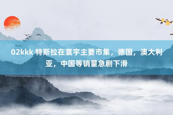 02kkk 特斯拉在寰宇主要市集，德国，澳大利亚，中国等销量急剧下滑
