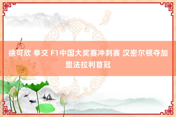 徐可欣 拳交 F1中国大奖赛冲刺赛 汉密尔顿夺加盟法拉利首冠